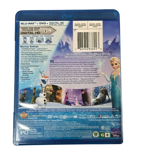 Frozen (Blu-ray, 2013) DVD Disney Movie Collectors Edition - Picture 2 of 5